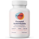 FullWell Witaminy prenatalne 124; Cholina, folian, Witamina D dla wzrostu płodu, Rozwój mózgu 124; 26 + Witalne składniki odżywcze: 124; Dietitian- Spreparowane, OBGYN Zalecane, Non-GMO, Trzecia strona Tested, 30 Sługi