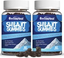 Shilajit Gummies 1000 MG, Organic Shilajit Supplement, 85 + Ślad Minerałów, z Ashwagandha, Grzyb - Energia, Mózg, Wsparcie odporności, dla mężczyzn i kobiet - 120 Hrabia