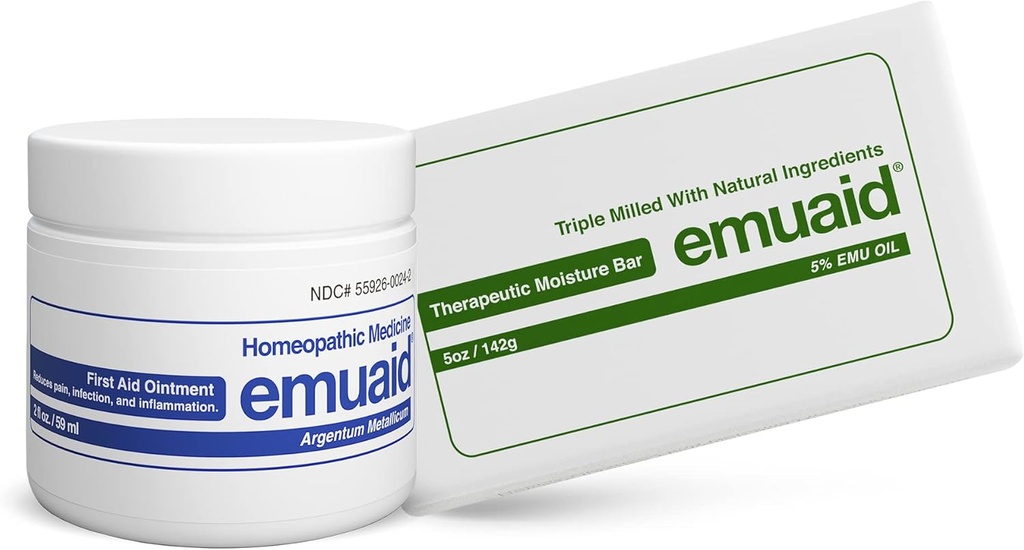 emuaid Eczema Repair Kit Regularna Siła 2oz z Terapeutical Moisture Bar jest również Nadaje się do Lichen Planus, Bed Sores, Ringworm i Pęknięte obcasy