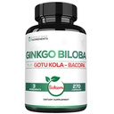 1520mg Ginkgo Biloba Suplementy z Gotu Kola Leaf, Bacopa Monnieri - 270 Kapsułek - Dodatkowe wsparcie siłowe dla zdrowia mózgu, Funkcja pamięci, Focus & Vision Jakość - 3 Miesiąc Dostawy