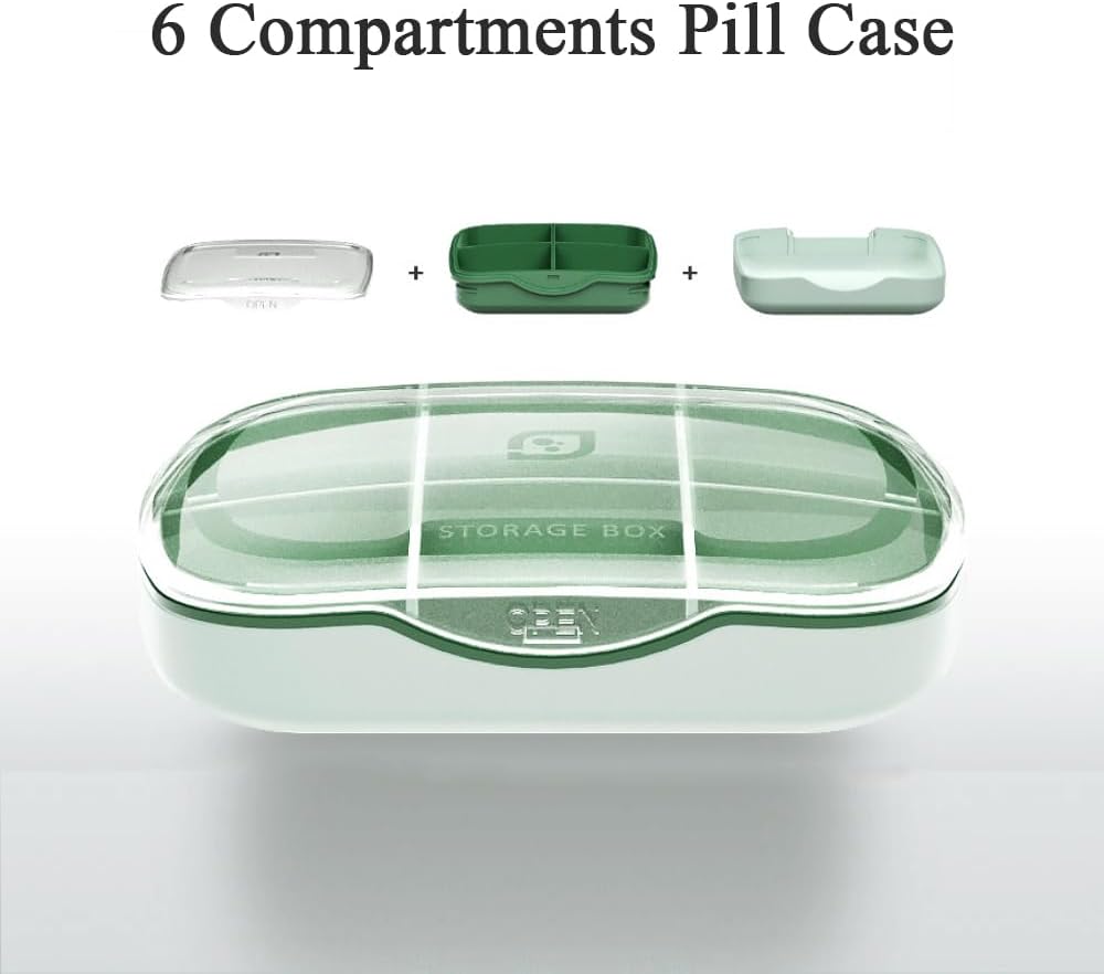 Travel Pill Organizator Box, 6 Cotygodniowe leczenie przypomnienie przypadku torebki, Codzienna apteka pojemnik, Dyspenser dla oleju rybnego, Witamina, Olej z wątroby dorsza, Suplement