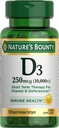 Nature 's Bounty Witamina D do wsparcia immunologicznego i promuje zdrowe kości, 10000j.m, Softgels, Multi- Color, 10.000 j. m., 72 Hrabia (Opakowanie po 1)