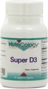 Nutricology Super D3 Dietetyczny Suplement - Bone & Immune Support, Cholecalciferol z C & E, Kapsułki wegetariańskie, Gluten Free - 60 Count