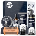 Beard Growth Kit - Mobiuts Men 's Beard Care Kit with Natural Ingredients, obejmuje Brody Wash, Beard Oil, Beard Conditioner, Beard Balm i Beard Comb, zestaw prezentów dla mężów