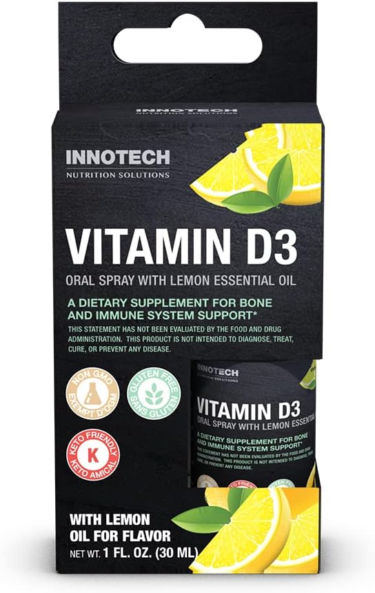 Żywienie INNOTECH: witamina D3 w postaci roztworu doustnego, aromat cytryny - 30 ml