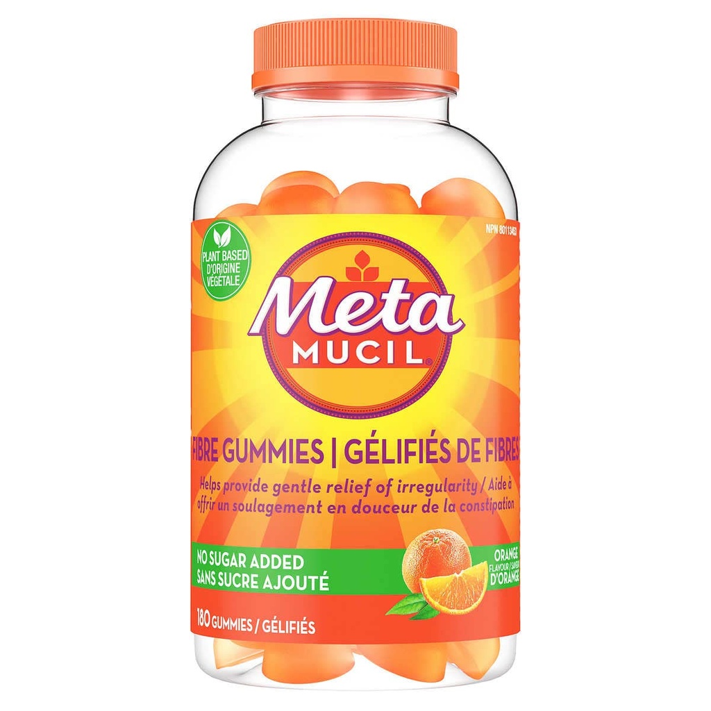 Metamucyl Fibre Gummies Roślina na bazie i bez dodatku cukru, Pomoc zapewnić łagodną ulgę nieregularności - 180 Gummies