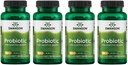 Swanson Probiotic for Digestive Health GI Tract Immune Support Travelers Support 20 Billion CFU z Prebiotic FOS 60 Veggie kapsułki (4 opakowania)