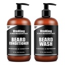 Mens Broda mycie i Beard Conditioner Bundle zestaw dla mężczyzn, twarzy i szampon brody i Conditioner zestaw dla mężczyzn w / Biotin twarzy wzrostu włosów Formuła łupieżu, Prezenty dla mężczyzn, 500ml * 2