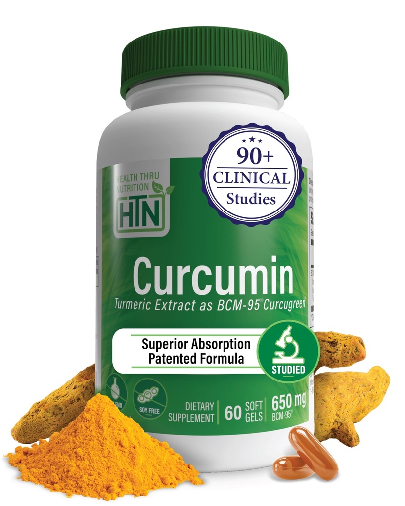 Health Thru Nutrition Curcumin 650mg BCM- 95 Curcugreen Bilans 124; Turmeric Curcumin Complex 124; High Absorption Bilans 124; Healthy Influential Response 124; Clinically Studied Bilans 124; 3rd Party Tested Bilans 124; Non-GMO (Opakowanie 60)