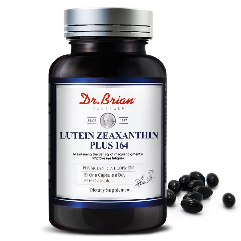 Dr Brian Lutein i Zeaksantyna Suplementy, Witaminy Eye Macular Degeneration Supplements Non-GMO, Gluten Free for dry Eyes Vision Health, 60 Kapsułki