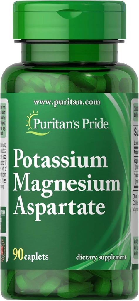 Puritan 's Pride Potasu Magnezu Asplatate- 90 Caplets