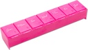 EZY DASE Cotygodniowy (7- Day) Codzienne pill Case, Medicine Planner, Witamina Organizator, Suplement Container, Wygodne i łatwe w użyciu, Duże kompozycje, różowy, Przyjazny dla podróżujących, Made in USA, BPA Free