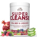 Gospodarstwa wiejskie Super Cleanse, Super Sok Cleanse, Wspiera zdrowy system spożywczy, 34 Owoce i warzywa z Aloe, Promotes Natural Detoksycation, Proszek do picia, 14 Słupki, 9.88 Ounce