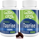 Tauryna 1000mg - Liposomal Tauryna Acid Supplement for Heart, Liver, and Brain, Longevity, Ćwiczenia - Wysoka absorpcja, Wegan & Gluten Free (60 Softgels - 2 Pack)
