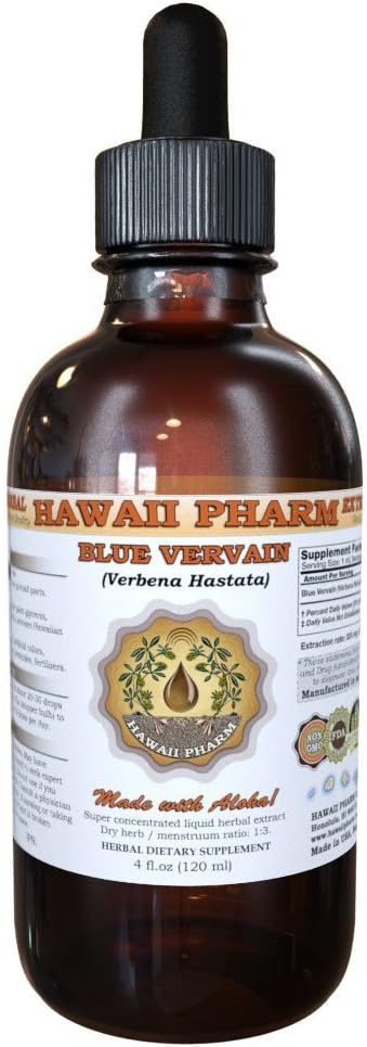 Błękitna werbena ciecz ekstrakt, organiczna niebieska werbena (Verbena Hastata) nalewka 4 oz