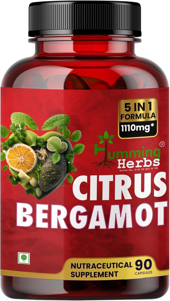 Humming Herbs Bergamot Citrus 1110mg z Black Choke Berry, Niacyna, Olive Leaf & Black Pepper Extract 90 kapsułki