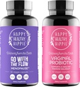 Szczęśliwy Zdrowy Hippie Probiotyki waginalne dla kobiet & Idź z pomocą Menopauzy przepływu