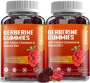 Suplement berberyjski z Ceylon Cynamon - Wolny od cukru Berberyna 1500mg Gumiaki dla mężczyzn i kobiet - Wsparcie dla immunologicznego i metabolizmu i energii
