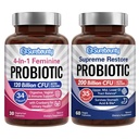 Probiotic Bundle, 4- in-1 Feminine Probiotic (30ct) & Supreme Restore Probiotic (60ct), 2 opakowania, Żurawinowe wsparcie waginalne, GI Tract Balance, Wegan, Non-Dairy