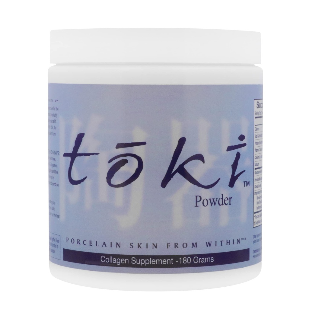 Lane Innovative - Toki Powder, Colagen Supplement for Skin, Colagen Peptydes for Anti- Aging, Anti- Wrinkle Formula, Pomaga zmniejszyć wiek plamy, Peptydes for Youth Skin (30 Słupki)