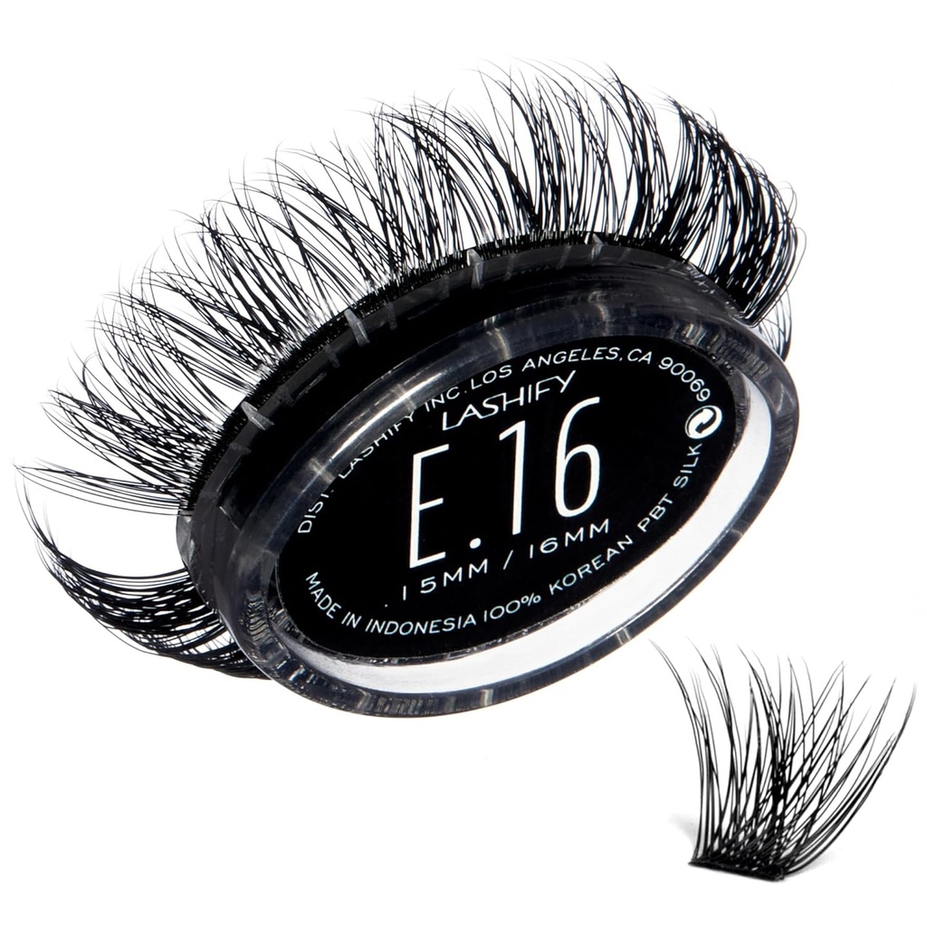 Lashify Extreme 16mm Gossamer DIY Eyelash Rozszerzenia Refill, czarny, łatwe fałszywe rzęsy, aby dodać ogromny objętość