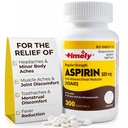 LABS TYME- CAP, INC. Czas 300 Liczenie regularnej siły Aspiryna 325mg dla dorosłych - W porównaniu do Bayer - Pokryta regularna siła Aspiryna tabletki - Reliever Pain for Minor Aches and Pains - Made in USA