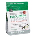 Vibrant Health, Maksymalna wibracja, Superfood Supplement na plancie z multiwitaminą, Białko i 25 Miliard CFU Probiotyki, Vanilla, 15 Serving Pouch