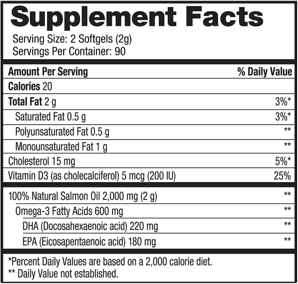 generyczny Czysta Alaska Omega- Wild Alaskan Salmon Oil 1000mg Softgels 180- Count