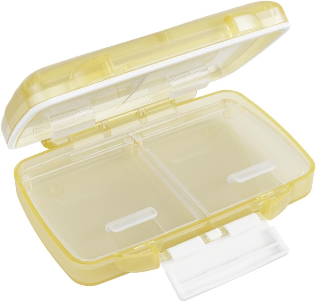 EZY DASE Moisture- Pigułka dowodowa, Medicine Planner, Vitamina Organizer Box, Przyjazny dla podróżujących, Zatrzask do bezpiecznego zawartości, 4 Indywidualne zespoły wielu rozmiarów z uszczelnieniem, Małe, Śmietanka