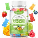 softbear Glukozamina Gummie Chondroitin dla dorosłych, Chondroityna bezcukrowa i Glukozamina Suplementy odżywcze do wspólnego wsparcia, Mieszany aromat owocowy, 60 Count