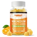 Glucynian magnezu Gummies 1000mg - Suplement potasu bez cukru Magnezu z witaminą D, B6, CoQ10 dla uspokojenia nastrojów i wsparcia snu - 60 Gumiaki pomarańczowe