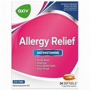 AXIV Allergy Relief Softgels, Antihistamine Medicine & Cold Symptom Relief, Dyefree Liquid Gels, 25 mg Difenhydramine HCl, Runny Nose, Sneezing, 24 Count (24 Softgels)