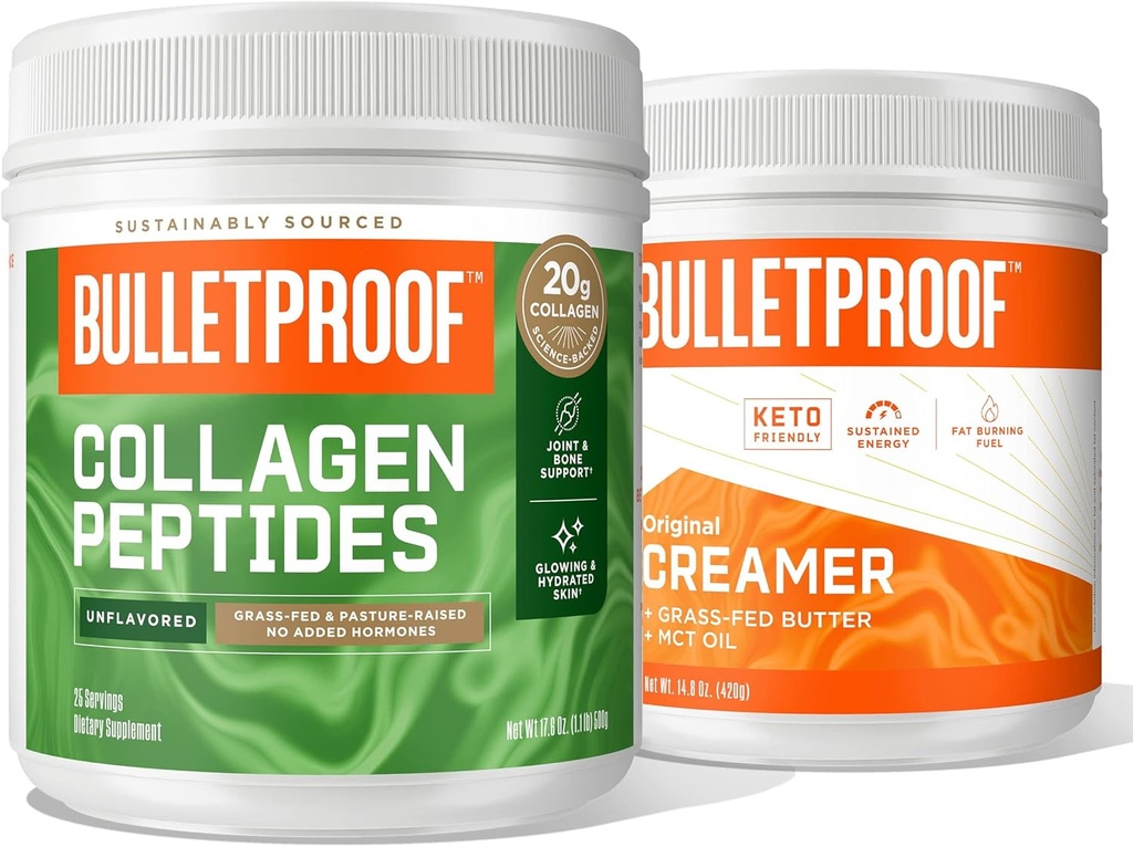 Kuloodporny Kolagen Peptydes Proszek, 18g Białko, 17.6 Oz OZ Original Unflavored Creamer, 2g Węglowodory netto, 10g Zdrowe Tłuszcze z MCT proszkowanego Olej