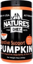 Nature 's Dieta Pet Suszony Pumpkin Powder Digestive Support Natural Fiber for Firm Stool, Regularność (16 oz = 53 Służenia)