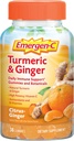 Emergen- C Gummies Citrus- Ginger, Turmeric i Ginger, Wsparcie immunologiczne naturalne aromaty z wysokiej mocy witaminy C, Powrót do szkoły Essentials - 36 Hrabia