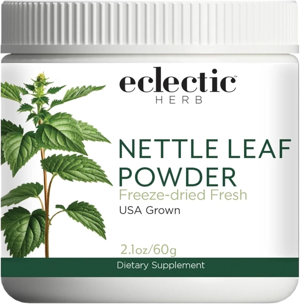 Instytut Eclectic Raw Fresh Freeze- Suszony Nettle Leaf Cały proszek spożywczy 124; 2.1 oz (60 g)