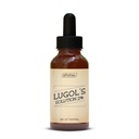 Lugol 's Solution 2% 1oz szklana butelka kroplomierzem. Zawiera jodek potasu i jod, 30 ml