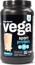 Vega Sport Protein Powder Vanilla (14 porcji, 20.4 oz) - Wegański proszek na bazie plantacji, BCAA, Amino Acid, tart wiśniowy, Non Dairy, Gluten Free, Non GMO (Packaging May Vary)
