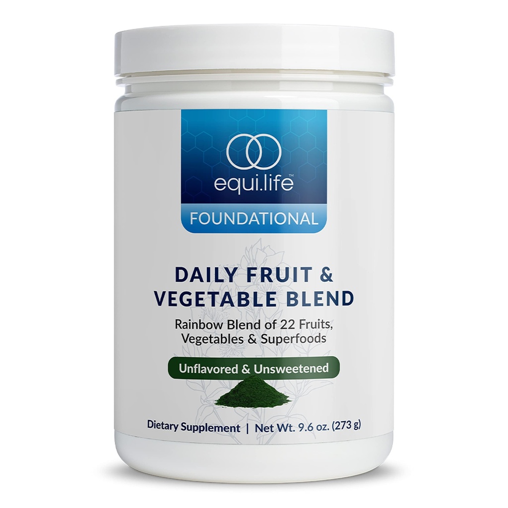 Equilife Daily Fruit & Vegetable Mieszanka, Superfood Antyoksydant Suplement z 22 Organic Fruits & Warzywa, Unflavored, Witamina C, Fiber, 9 Esential Amino Acids, Supports Energy, 30 Servings Tub