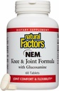 Czynniki naturalne, NEM Knee & Joint Formuła, Promotes Elastyczność i komfort, 60 Tabletki