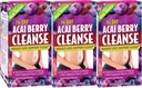 Stosowana odżywka 14- dzień Acai Berry Cleanse - 56 tabletek, Opakowanie 3 - Weight- Loss Support Flush + Mleko Thistle - 84 Łączne służby