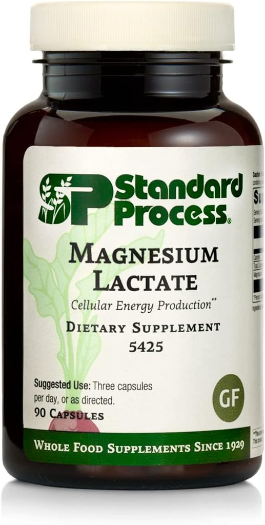 Standard Process Bone and Muscle Support Bundle - Magnezu Lactate & Waccinium Lactate Supplement Kit - Dietetyczne Suplementy Pomoc Wytrzymałość i Gęstość kości - Wspiera wytwarzanie energii i zdrowie immunologiczne