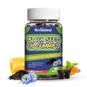 Czarne Nasienie Gummie, Organiczny Czarny Kmin Nasienie Gummie, Czarny Kmin Nasienie Olej Organiczny 500mg, Żabie Czarne Nasienie i Honey Gummies, Wegan, 60 Gummies