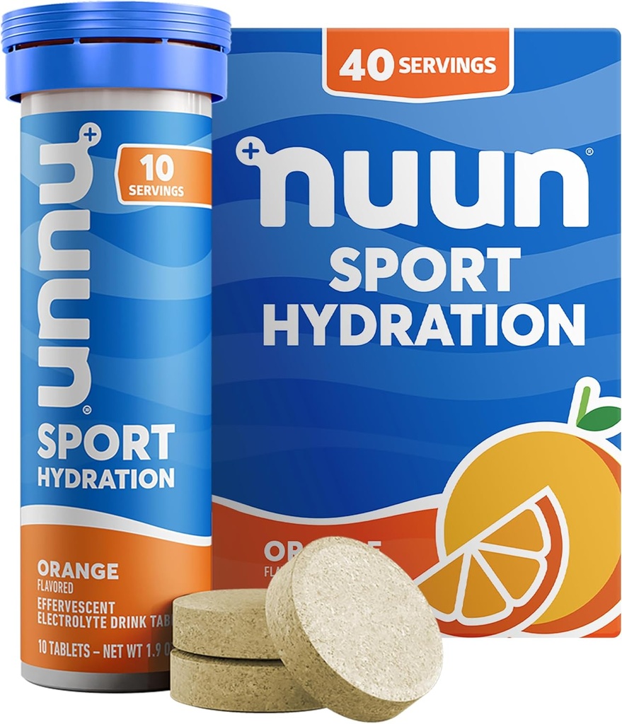 Nuun Sport: Napoje elektrolityczne, Pomarańczowy, 10 sztuk (opakowanie po 4)