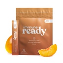 Zestaw proszkowy z elektrolitami immunologicznymi Ready ™ - Napoje wzmacniające odporność z witaminą C, Pikolinian cynku, Proszek inulinowy i Glukan Beta - Bezcukrowy Peach- Mango, 15 Słupki