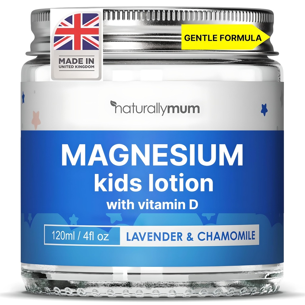 Naturally Mama Dzieci Magnezu Napoje z witaminy D 124; Wsparcie dla snu, serca, kości, nerwów, Gut i zdrowia mięśni 124; Alternatywa dla Melatonin 124; Lavender & Rumomile 4.2 fl oz