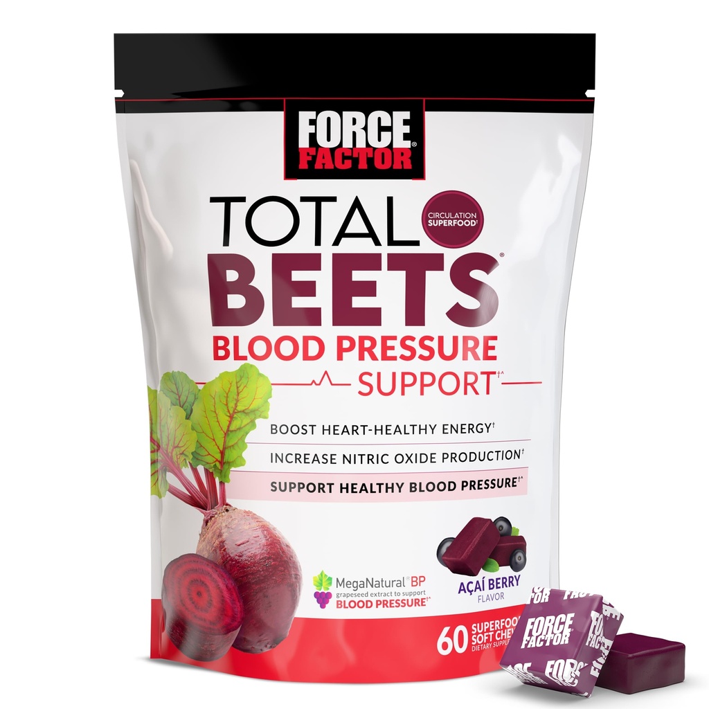 Czynnik siłowy Supplements Supplements Supplements Blood Pressure Supplements with Beet Powder, Greate- Desting Beasting Chewables for Heart- Healthy Energy, and Increated Nitric Oxyde, 60 Chews
