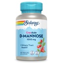 SOLARAY D- Mannose 1000mg z CranActin Cranberry Extract - D Mannose i suplement żurawinowy z witaminą C - Wspiera Trakt moczowy Health - Wegan, 60- Day Guarantee