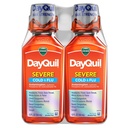 Ofiary DayQuil Ciężkie zimno i grypa płynna medycyna, Daytime Relief na ból głowy, Gorączka, ból gardła, Mniejsze Aches & Pains, Przekrwienie klatki piersiowej, Nose Stuffy, Przekrwienie nosa, Ciśnienie zatok, & Kaszel, 2x12oz