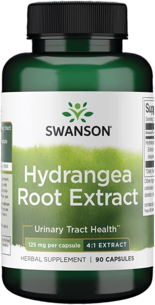 Swanson Hydrangea Root Extract - Herbal Supplement Promoting Tract Health tradycyjny urynary - May Support Prostate Health for Men - (90 kapsułki)